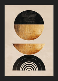 Elegant geometry with golden tones creates modern harmony.-5