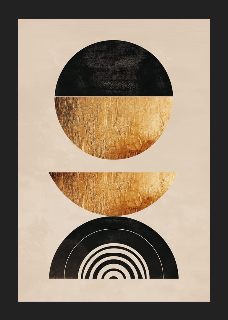 Elegant geometry with golden tones creates modern harmony.-12