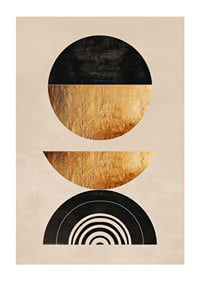 Elegant geometry with golden tones creates modern harmony.-1