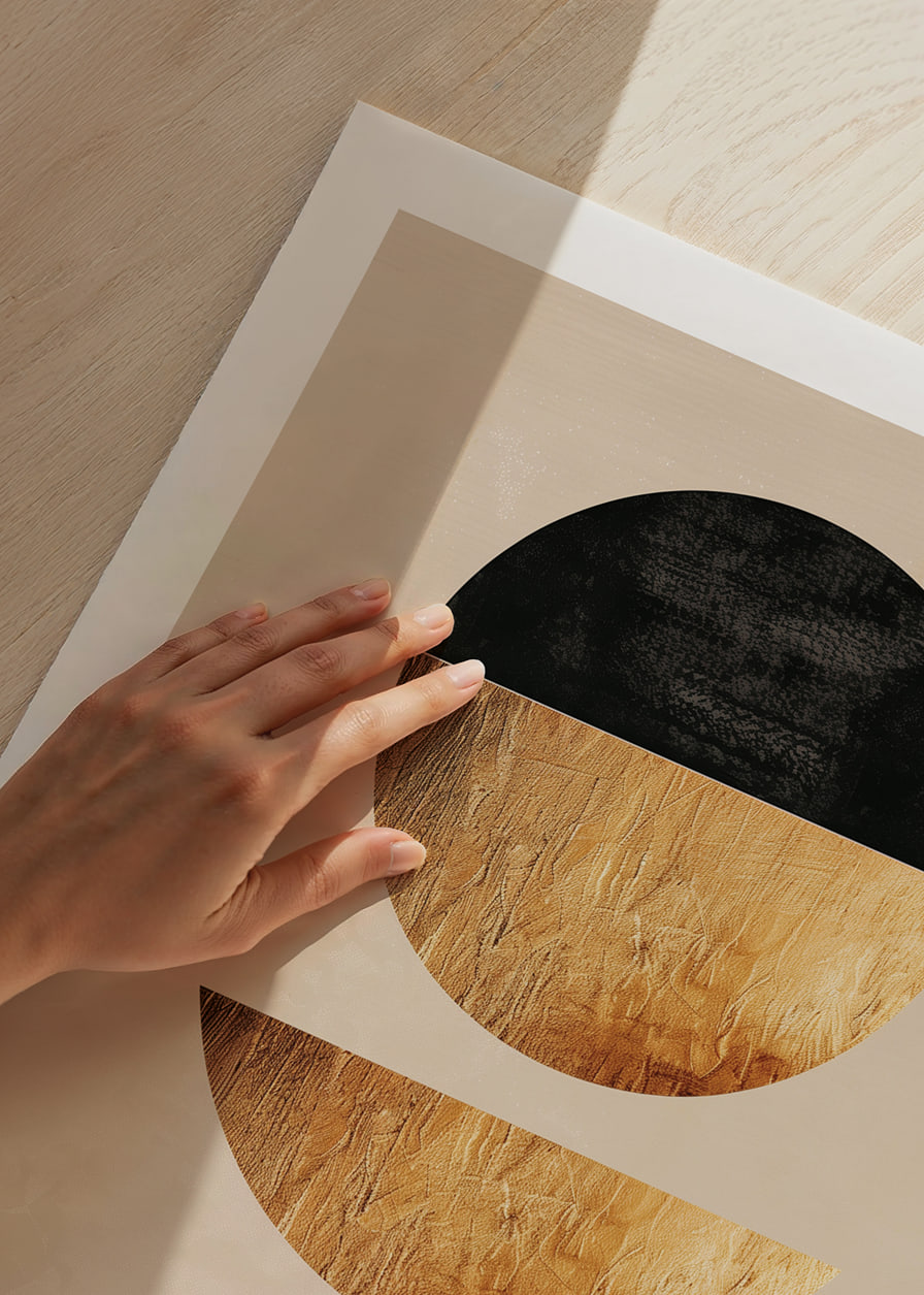 Elegant geometry with golden tones creates modern harmony.-12