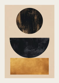 Elegant geometri med gyllene kontraster skapar harmoni.-3