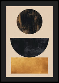 Elegant geometri med gyllene kontraster skapar harmoni.-4