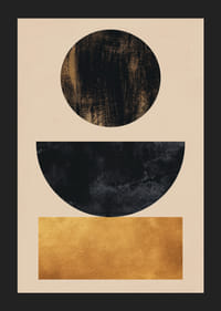 Elegant geometri med gyllene kontraster skapar harmoni.-5