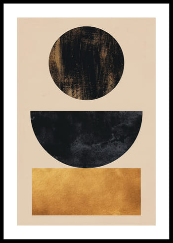Poster Geometric Golden Balance