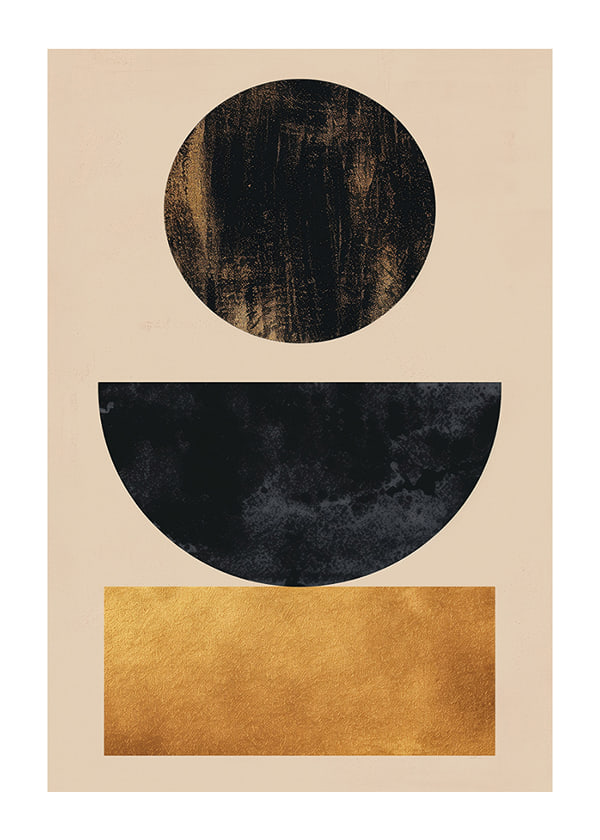 Póster Geometric Golden Balance