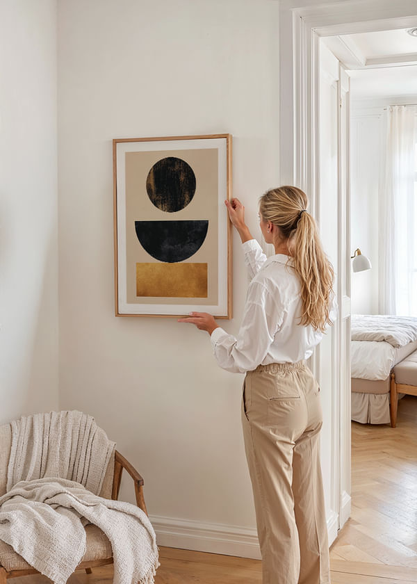 Poster Geometric Golden Balance crossfade