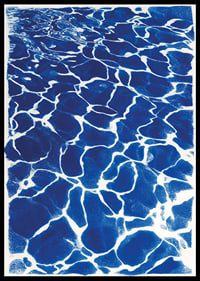 Blue waves create a calm water pattern.-0