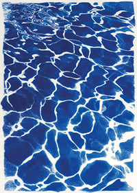 Blue waves create a calm water pattern.-1