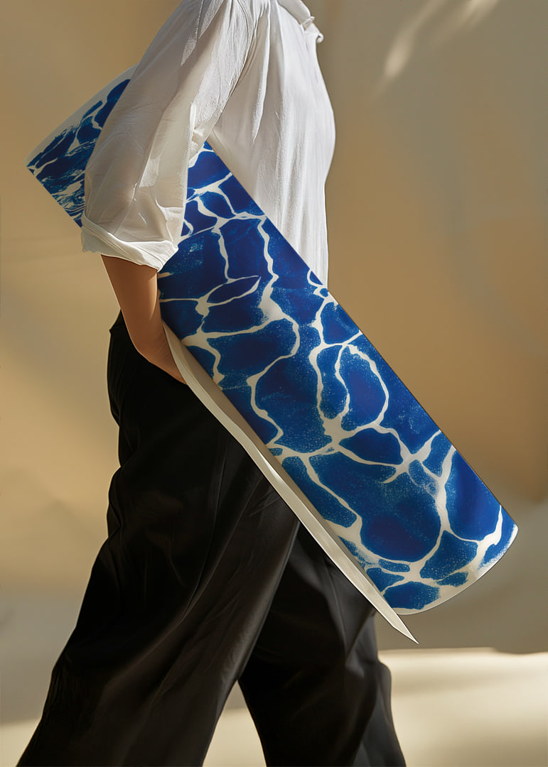Blue waves create a calm water pattern.-12