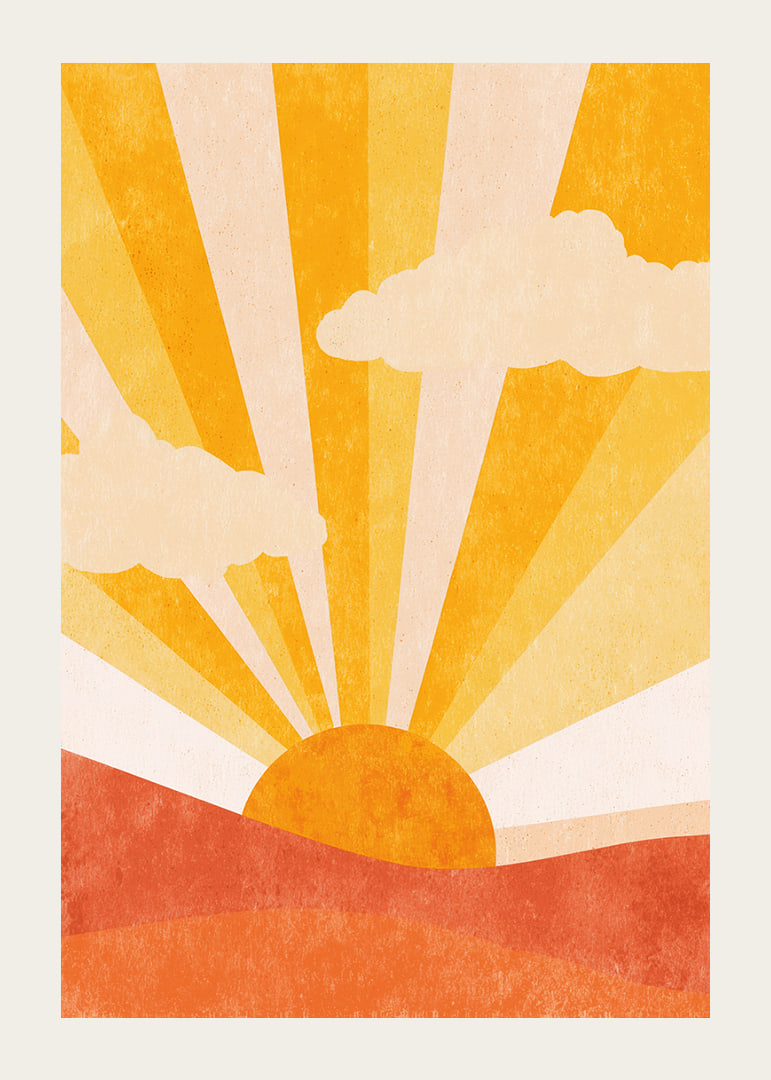A brilliant sunrise fills the room with warmth and hope.-12