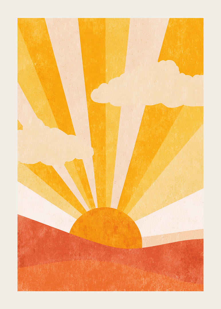 A brilliant sunrise fills the room with warmth and hope.-12