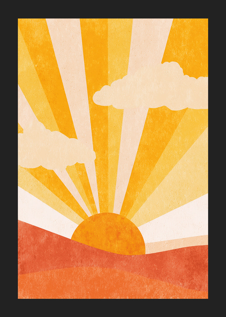 A brilliant sunrise fills the room with warmth and hope.-12
