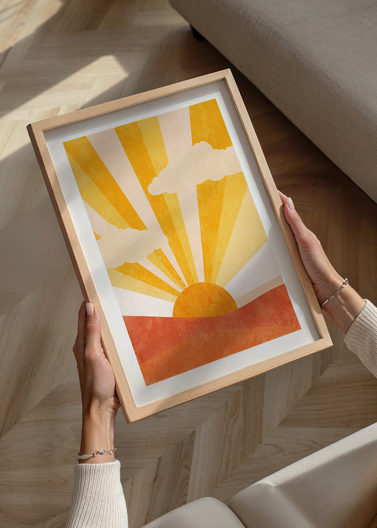 A brilliant sunrise fills the room with warmth and hope.-12