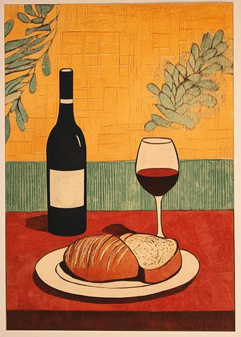 Poster Rustic Wine Harmony