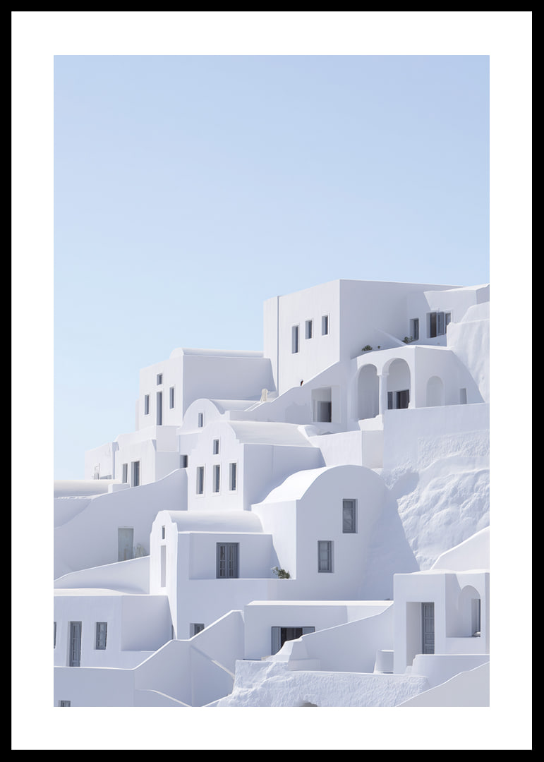 White harmony among the rocks by the azure sea.-12