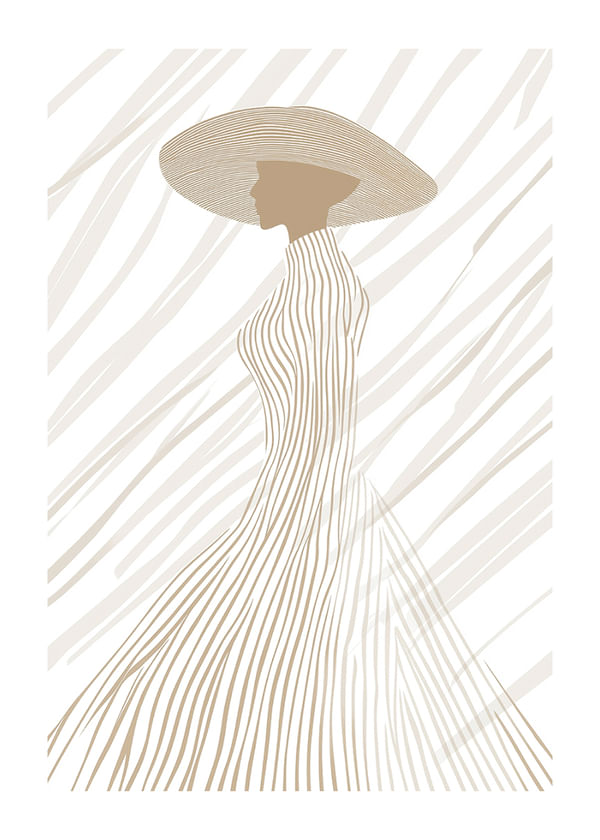 Poster Graceful Silhouette Lines
