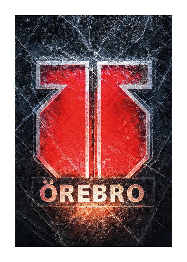 Poster Frozen In Ice Logo Örebro Hockey Poster