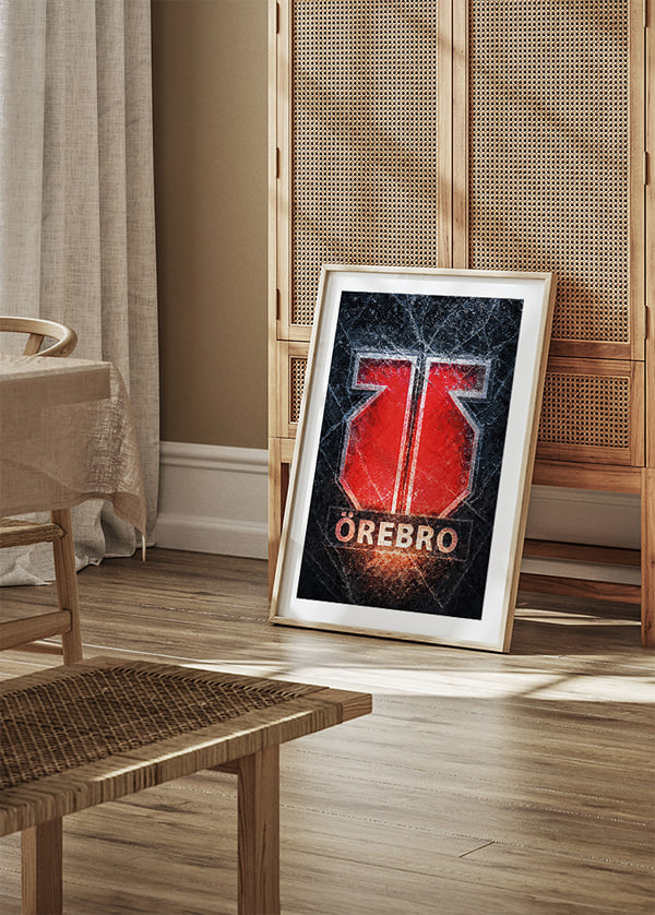 Poster Frozen In Ice Logo Örebro Hockey Poster crossfade