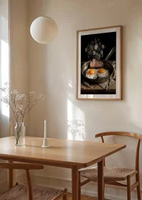 En rustik stekpanna med ägg och bröd skapar en hemtrevlig känsla.-8