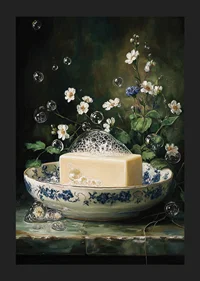 An enchanting scene of soap and flowers in harmony.-5