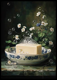 An enchanting scene of soap and flowers in harmony.-6