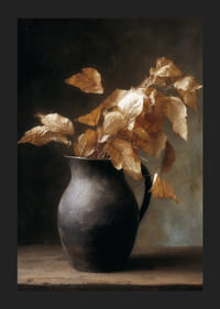 Des feuilles dorées dans un pot rustique ajoutent de la chaleur et du style.-5