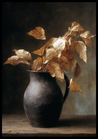 Golden leaves in a rustic pot add warmth and style.-6
