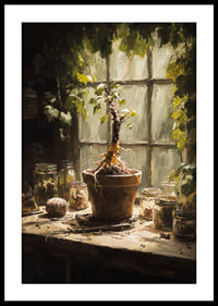 A sunlit plant corner creates peace and harmony.-0