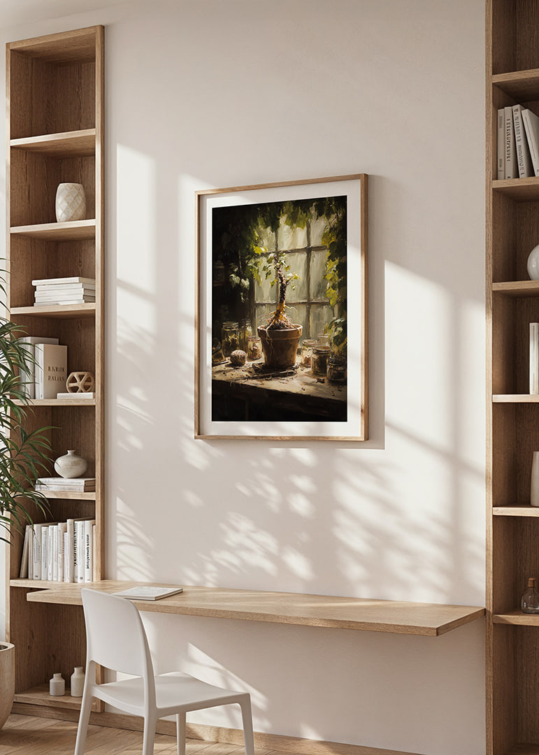 A sunlit plant corner creates peace and harmony.-12