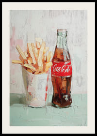 De klassieke combinatie van friet en frisdrank.-2