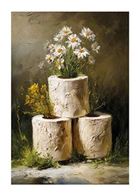 Soft flowers with a natural, rustic charm.-1