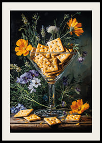 A tasteful fusion of flowers and biscuits in vibrant elegance.-2