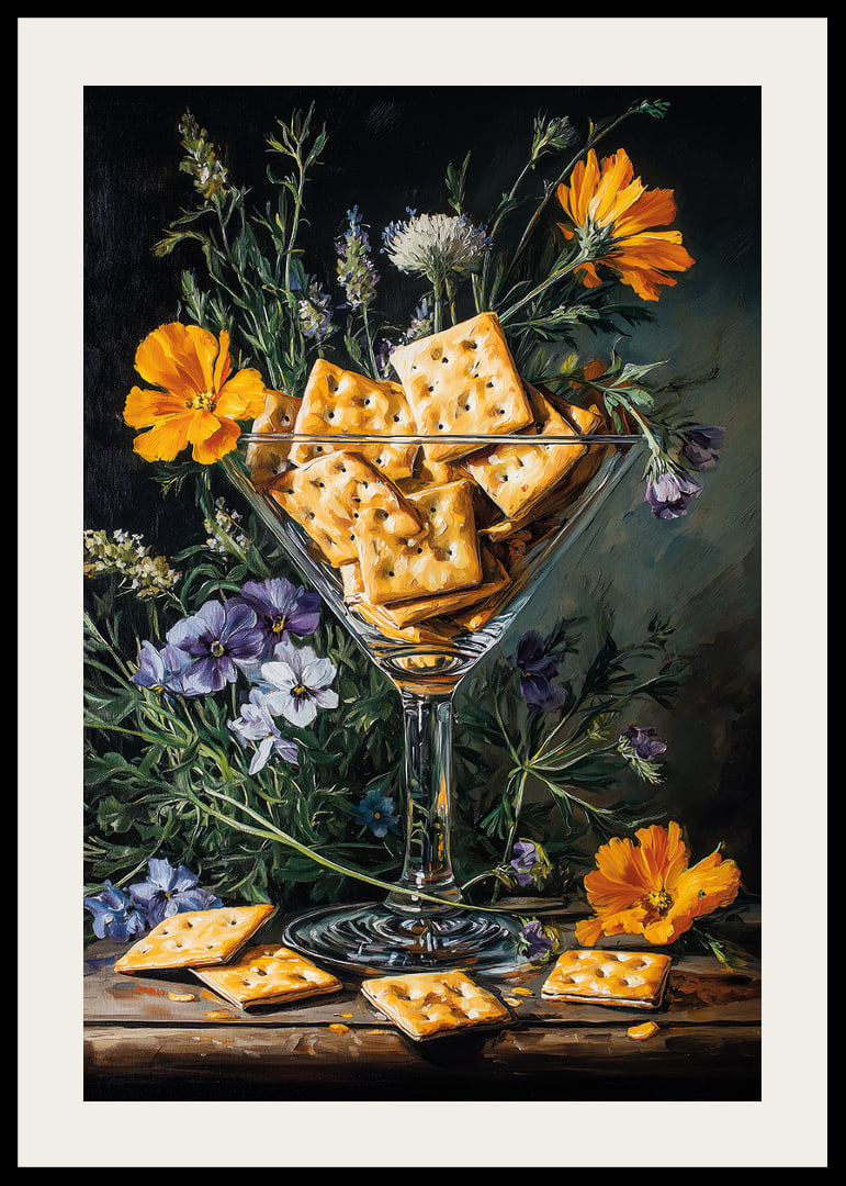 A tasteful fusion of flowers and biscuits in vibrant elegance.-12