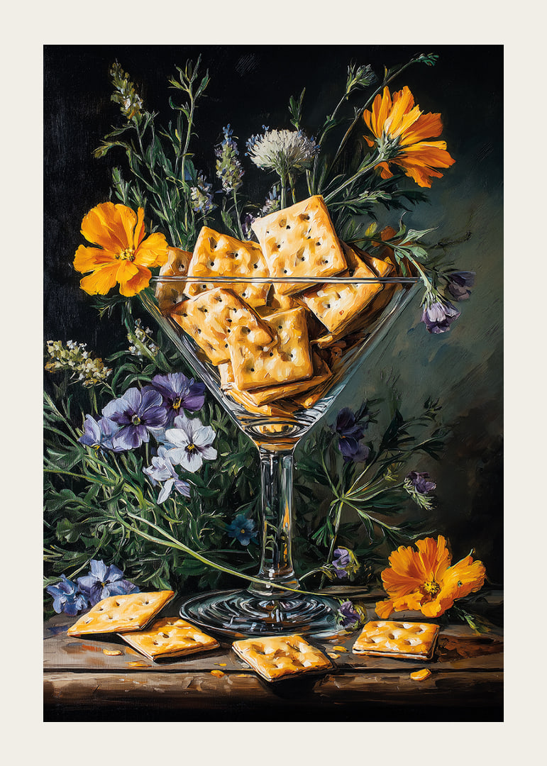 A tasteful fusion of flowers and biscuits in vibrant elegance.-12
