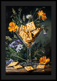 A tasteful fusion of flowers and biscuits in vibrant elegance.-4