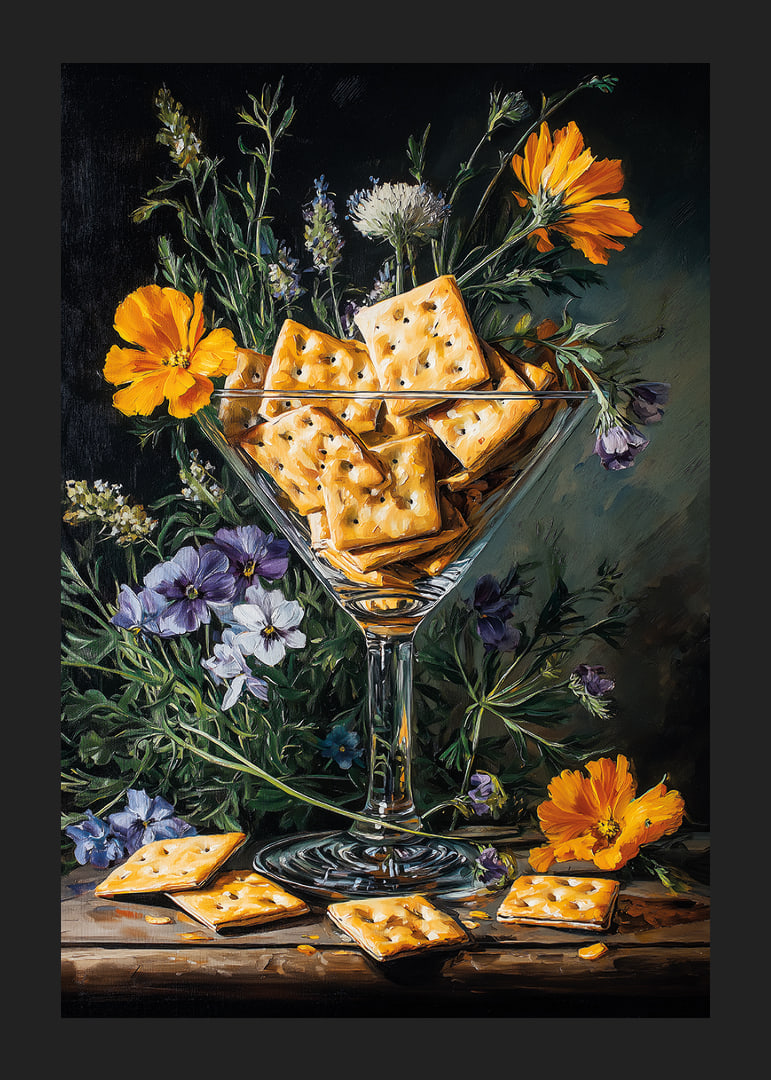 A tasteful fusion of flowers and biscuits in vibrant elegance.-12