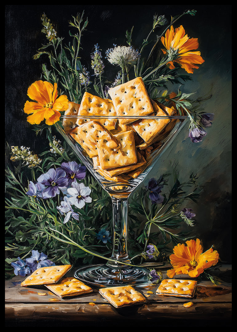 A tasteful fusion of flowers and biscuits in vibrant elegance.-12