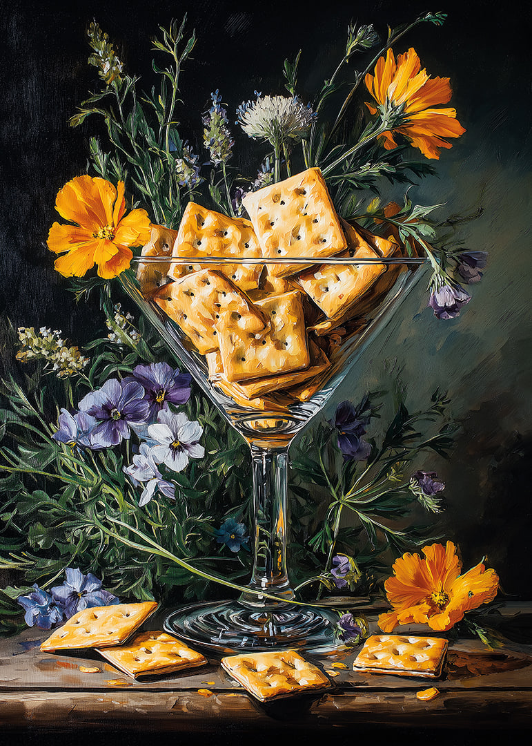 A tasteful fusion of flowers and biscuits in vibrant elegance.-12