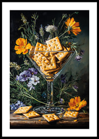 A tasteful fusion of flowers and biscuits in vibrant elegance.-0