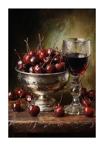 Poster Cherries And Elegance