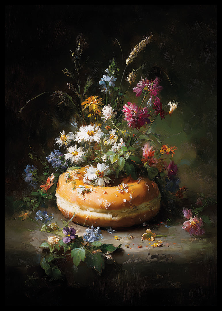 A symphony of flowers and pastries in beautiful harmony.-12