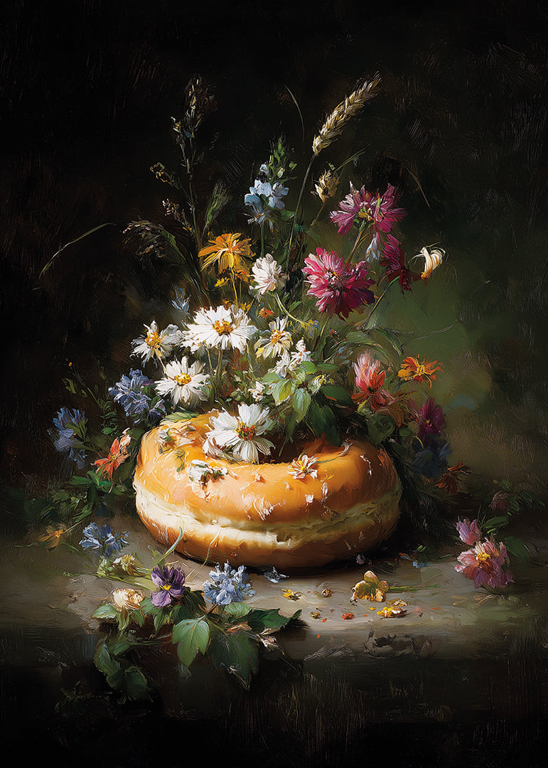 A symphony of flowers and pastries in beautiful harmony.-12