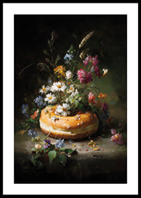 A symphony of flowers and pastries in beautiful harmony.-0