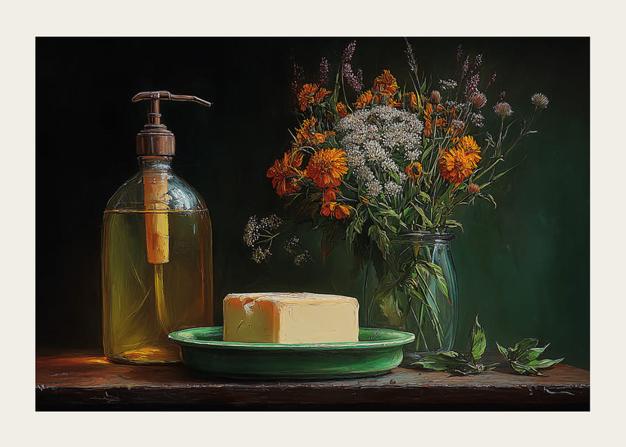 Ein zeitloses Stillleben mit Blumen, das den Geist verzaubert.-12