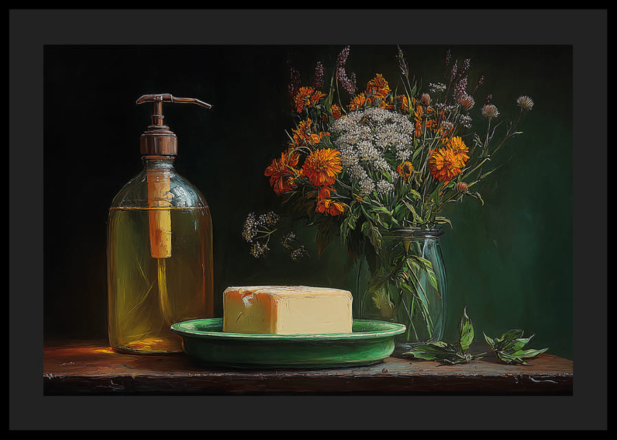 Ein zeitloses Stillleben mit Blumen, das den Geist verzaubert.-12