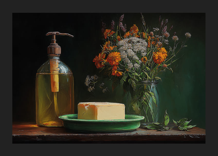 Ein zeitloses Stillleben mit Blumen, das den Geist verzaubert.-12