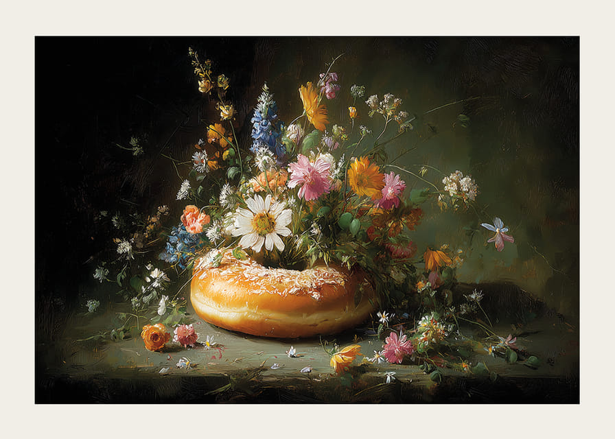 Een betoverende combinatie van bloemen en gebak.-12