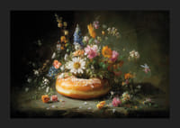 Een betoverende combinatie van bloemen en gebak.-5