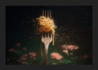 Vork waarmee u elegant een perfect ingepakte bundel pasta kunt optillen.-5