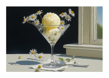 Poster Floral Cream Dusk